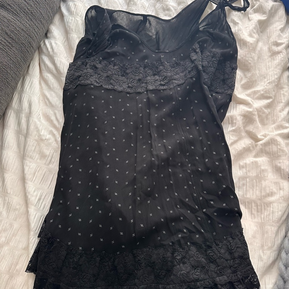 Black slip dress